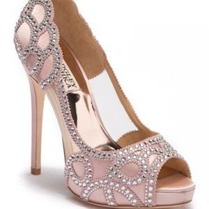 Badgley Mischka Witney Embellished Pump Heel Pink